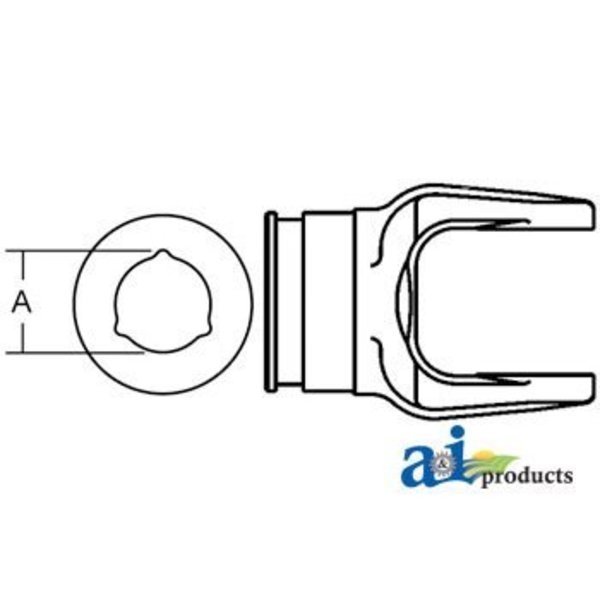 A & I Products Inner Tube Yoke 2.88" x2.88" x2.88" A-BP204046852-A